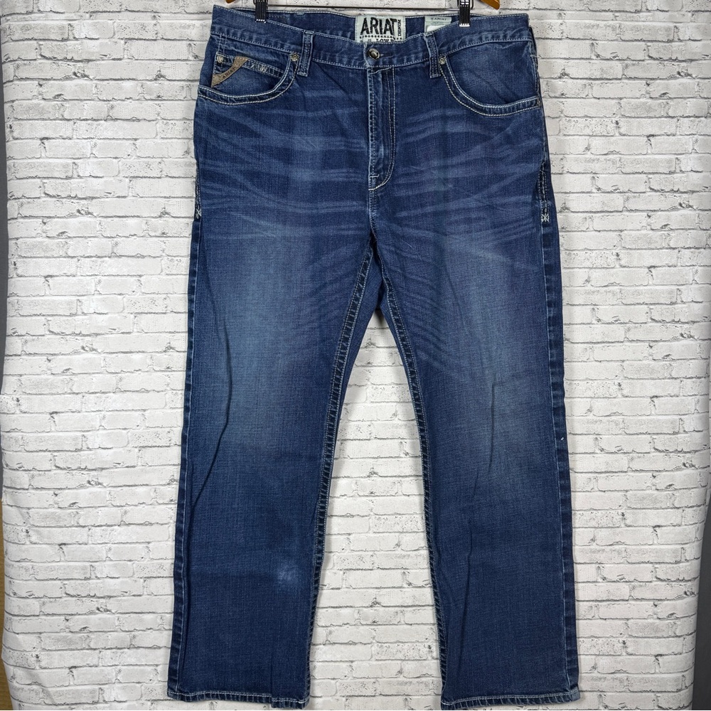 Ariat Men's Blue Jeans M4 Low Ride 40x32 Workwear Cowboy